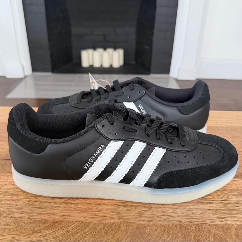 Adidas Velosamba Cycling Shoes - Black/White - Mens Size 12 - JP7779 New